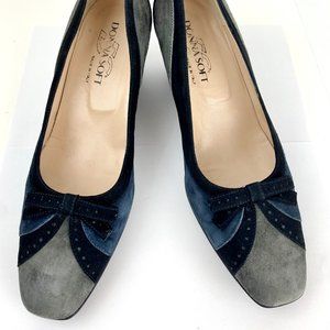 Donna Soft Genuine Suede Leather Pumps Shoes 8.5 Wedge Heels Fancy LKNU 39 Fine!